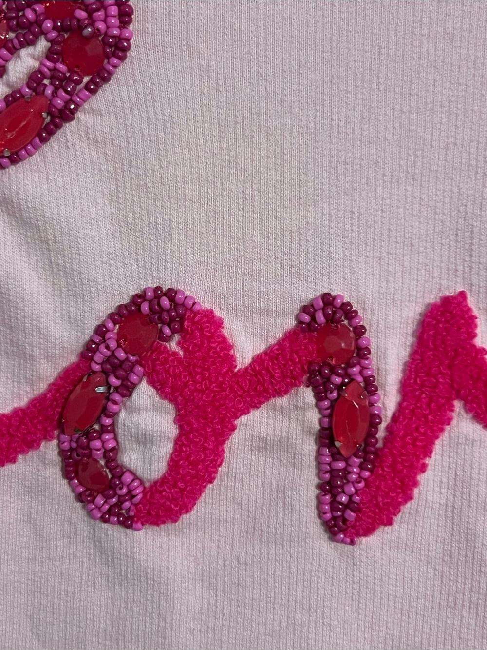 Lilly Pulitzer Pink Rami Graphic Sweatshirt Love Embellished Top Size Small - Picture 6 of 11